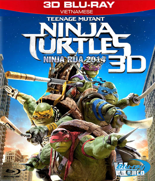 Z114. Teenage Mutant Ninja Turtles 2014 - NINJA RÙA 3D50G (TRUE-HD 7.1 DOLBY ATMOS)